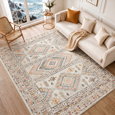 Eldon Pale Pink/Teal Rug