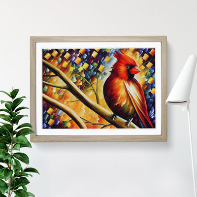 Cardinal Bird Vol.4 Abstract - Single Picture Frame Painting