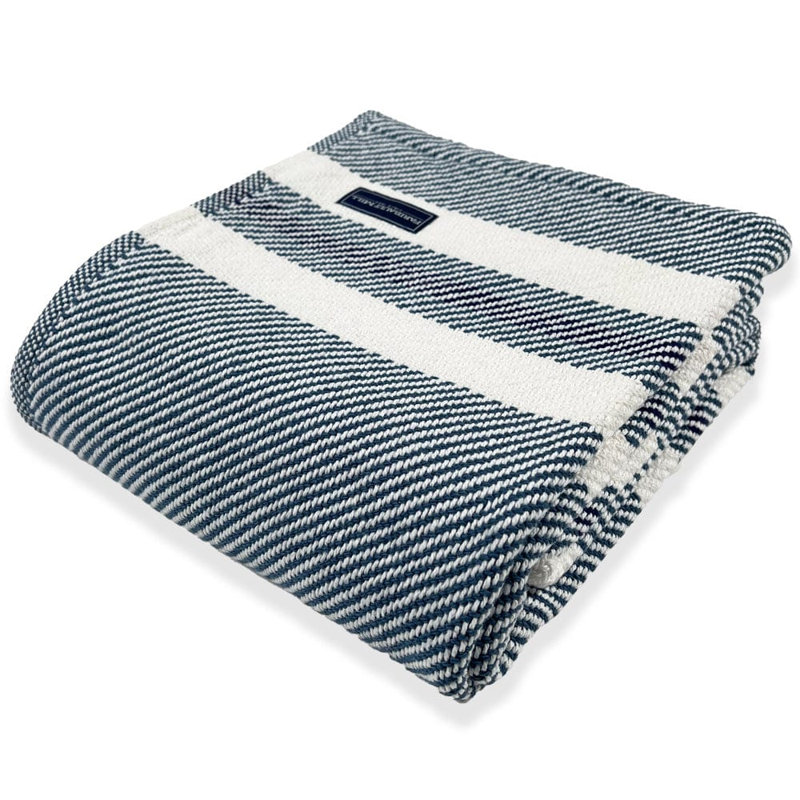 Jeté en coton Coastal, Bleu marine