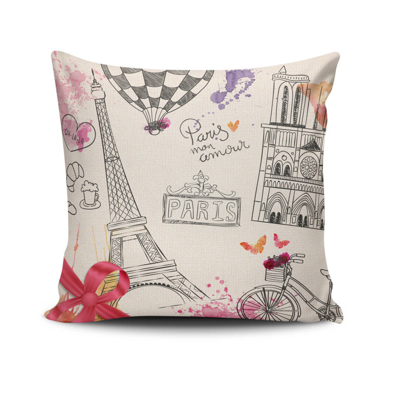 Coussin décoratif Tinsman, 17,0 x 17,0 pouces, 50% coton / 50% polyester, lavable à la machine, repassable, rembourrage en silicone, fermeture à glissière dissimulée | Coussin décoratif doux et élégant pour le salon, la chambre à coucher et le bu