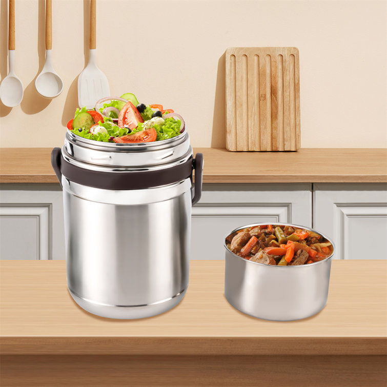 304 Stainless Steel and Plastic Stackable Keep Food Hot Tiffin