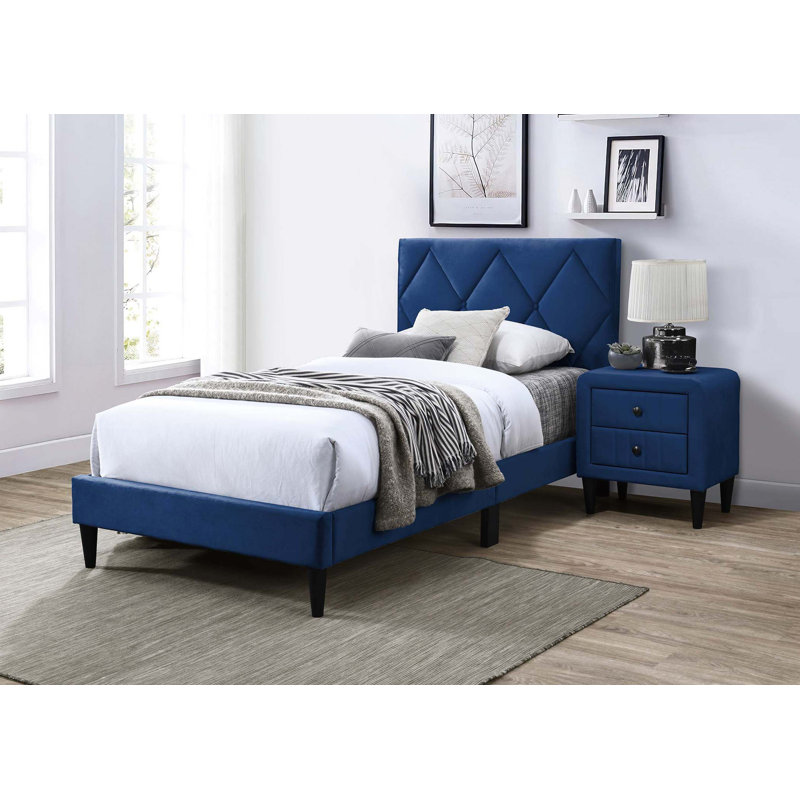 Twin Bed, Navy Blue