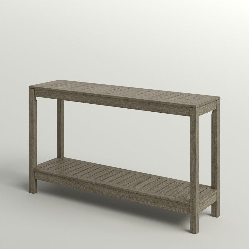 Carey Mahogany Wood Buffet & Console Table, Weathered Gray
