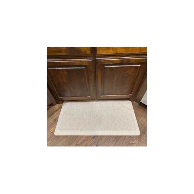 Martha Stewart Mira Modern Heathered Anti-Fatigue Air-Infused Kitchen Mat - Blue, Rectangle 1' 8" x 3'3"