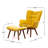 Battistina Velvet Armchair with Ottoman-432621150