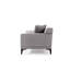 Élégant canapé 3 places, revêtement gris clair, 84,6 po x 34,3 po x 33,9 po | Structure en bois de hêtre et en carton, tissu 100% polyester | Coussins fixes confortables avec mousse et plumes, 2 coussins décoratifs inclus-1752558953-1752558955