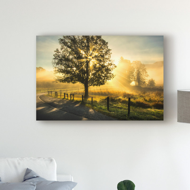«Wake up Call Country Road» par Danny Head - reproduction de photo sur toile, H 12 po x l 19 po x P 2 po