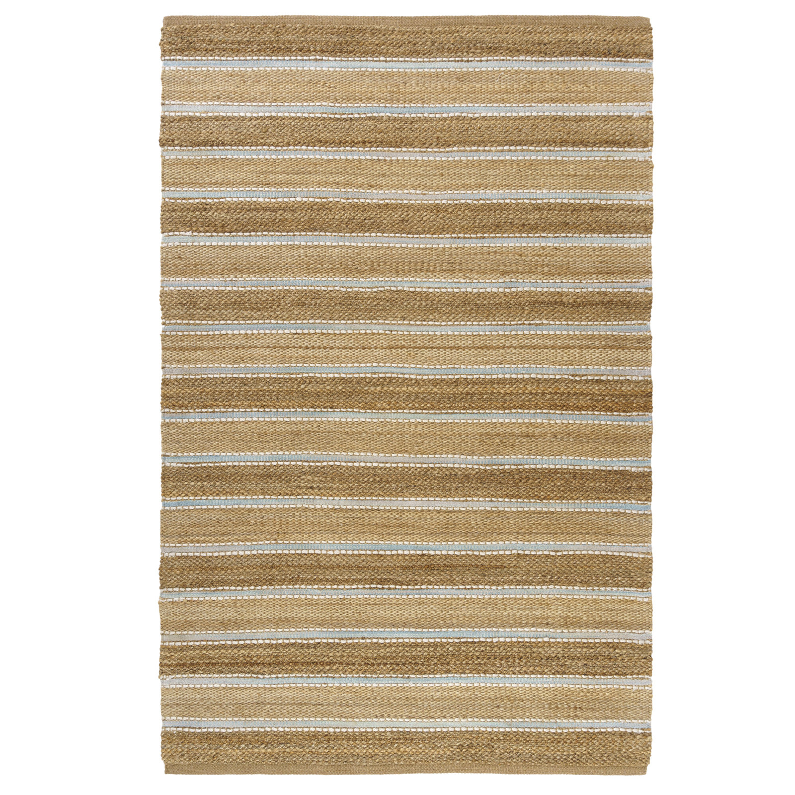 Coastal Striped Jute Blend Hand-Woven Indoor Area Rug, Rectangle 10' x 14'