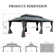 Galvanized 24 Ft. W x 14 Ft. D Aluminum Barrel Gazebo