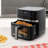 8.5 Quart Digital Electric Air Fryer With Transparent Window, Black – Healthy Frying, Large Capacity