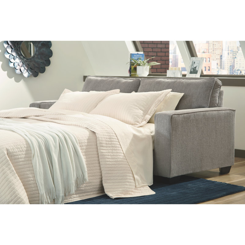 New Britain 85" Square Arm Sofa Bed, Alloy 