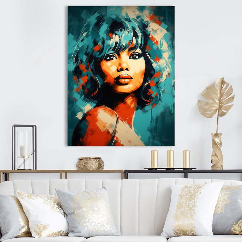 Turquoise Turner III - Portrait, reproduction d'art mural_105867, Toile tendue, H 32 po x l 24 po x P 1 po