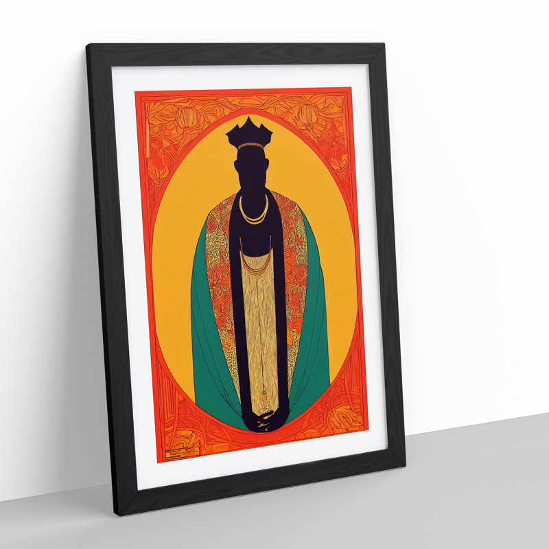 African King - Single Picture Frame Print, Black Framed, 64cm H x 46cm W x 2cm D