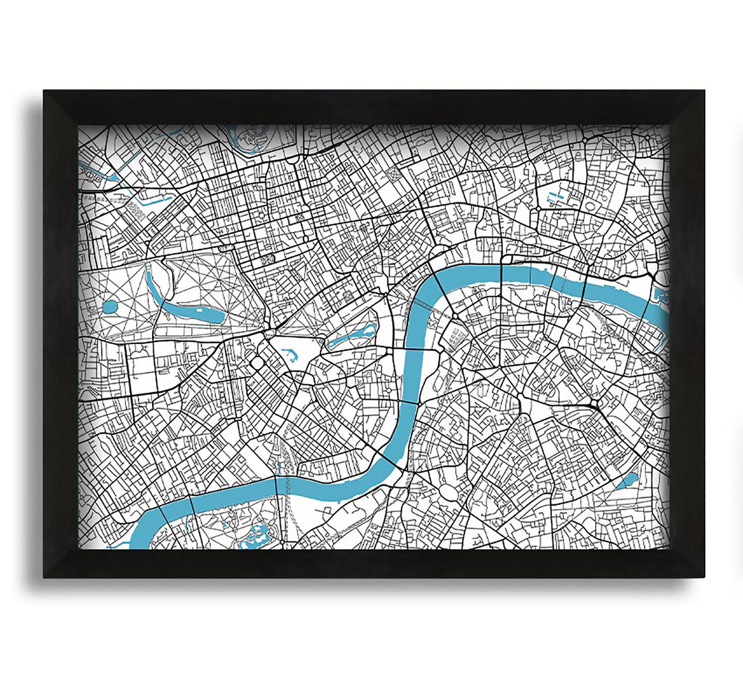 Gerahmtes Leinwandbild The Map of London Thames 1