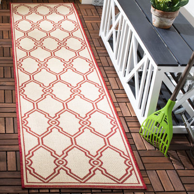 Duren Geometric Hand Woven Indoor / Outdoor Area Rug