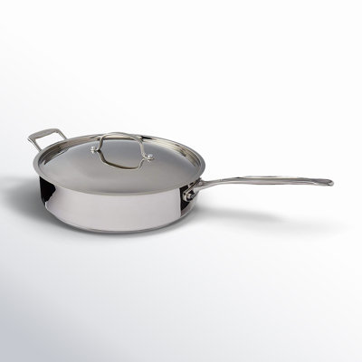 Chef's Classic Stainless Steel Sauté Pan with Helper Handle & Cover