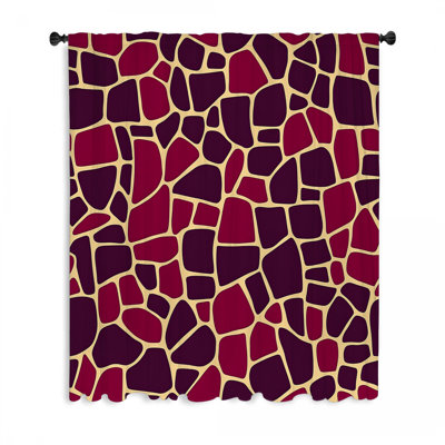 Giraffe Window Curtains, Animal Blockout & Sheer Curtains - 1 Panel