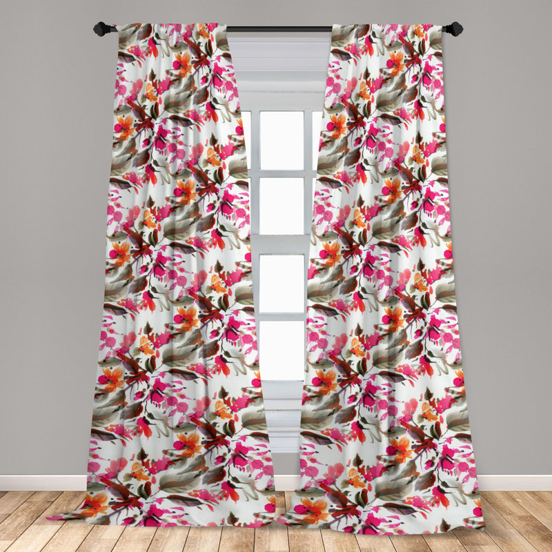 Semi Sheer Curtain Pair, 56" W x 63" L