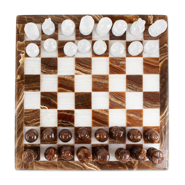 Novica Kingdom Wars Wood Chess Set, Wayfair