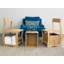 La chaise de rangement en bambou TYL avec boîte de rangement incluse