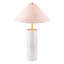 Lampe de table beige et blanche