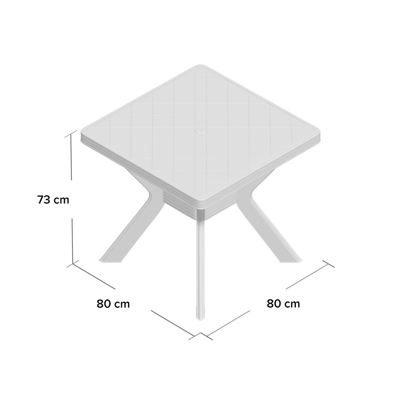 Turin Square Garden Table, Anthracite