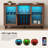 47'' W Walnut Sideboard Buffet Cabinet with LED Wine Rack, Open Storage Shelves and Metal Frame-615466943