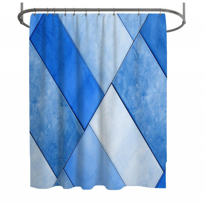 Ilarian Geometric Shower Curtain, 73"H x 70"W