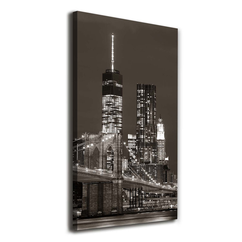 Manhattan New York - Wrapped Canvas Print