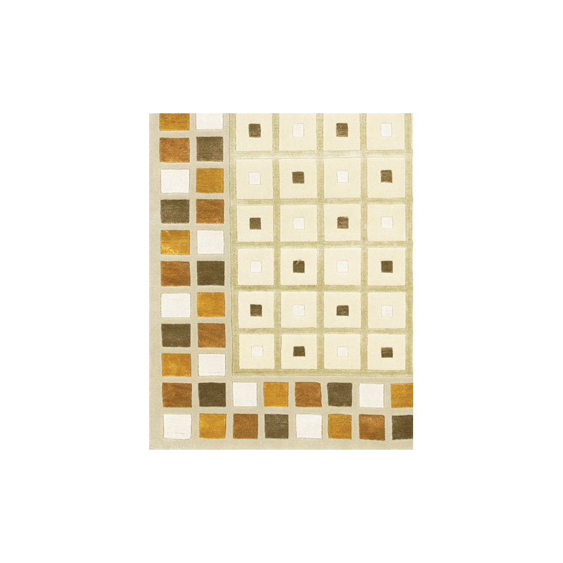 Aadi Brown/Tan Area Rug, Rectangle 5' x 7'6"