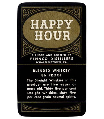 Happy Hour Blended Whiskey - Unframed Textual Art Print