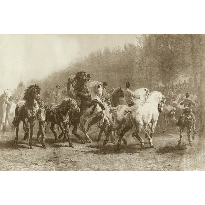Horse Fair by Rosa Bonheur - Wrapped Canvas Print, 20cm H x 30cm W