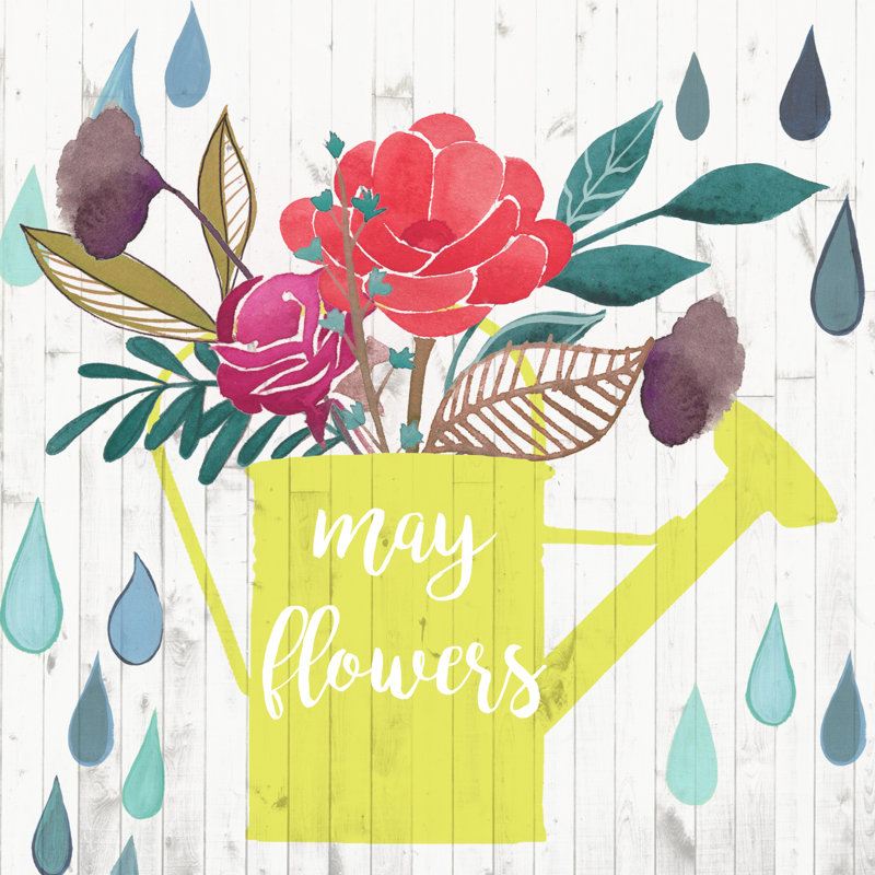 Averses d'avril et fleurs de mai II, H 30 po x l 30 po x P 1,25 po