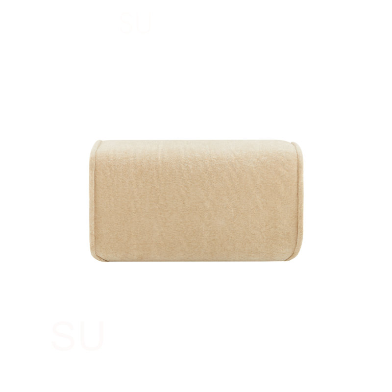 Harrison Ottoman Velvet, Light Camel