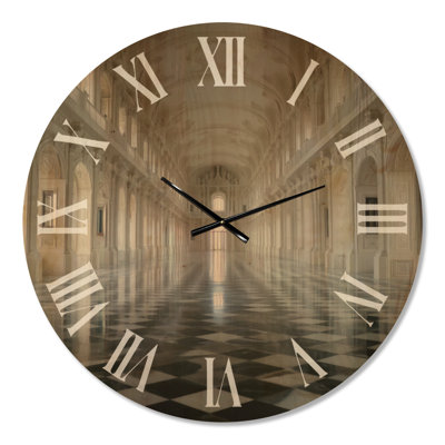 Grande horloge murale en bois paysage