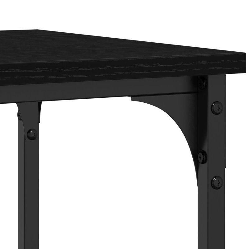 Console Table Metal Medium, Black Oak