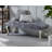 Decor Maxem Tufted Fabric Upholstered Bench Nailhead Trim , Gray