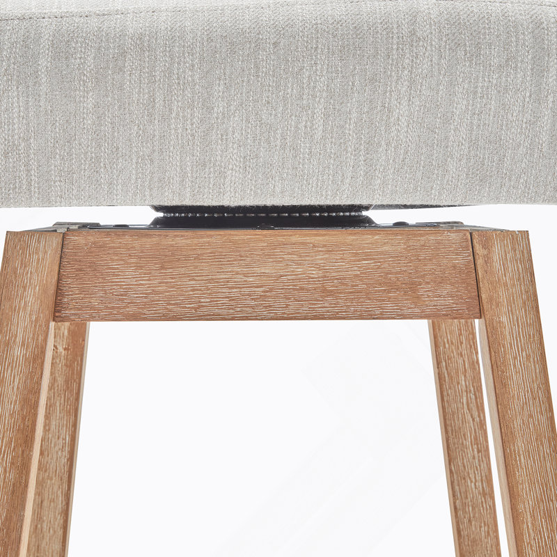 Ensemble de 2 tabourets pivotants de 33,25 po, tabourets de bar rembourrés à hauteur de comptoir avec structure en bois d'hévéa massif, dossier, repose-pieds, tabourets de bar sans accoudoir pour bar à domicile, comptoir de cuisine
