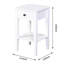White Bathroom Table With Drawer - Enhances Utility Side Storage For Various Rooms