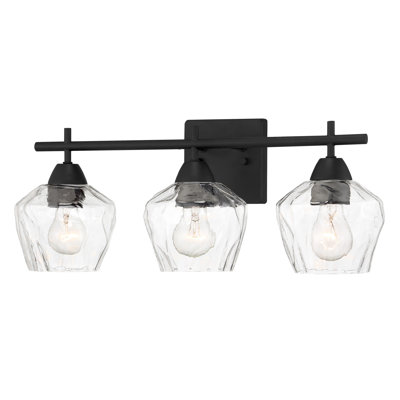 Nickel brossé Highland Dunes Muro avec lumière de meuble-lavabo opale gravée