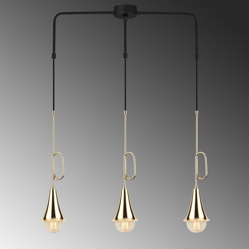 Luminaire suspendu à 3 lumières pour îlot de cuisine Lina