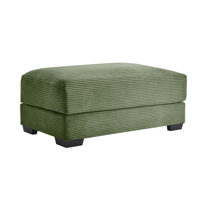 28 repose-pieds en velours côtelé - vert, Vert