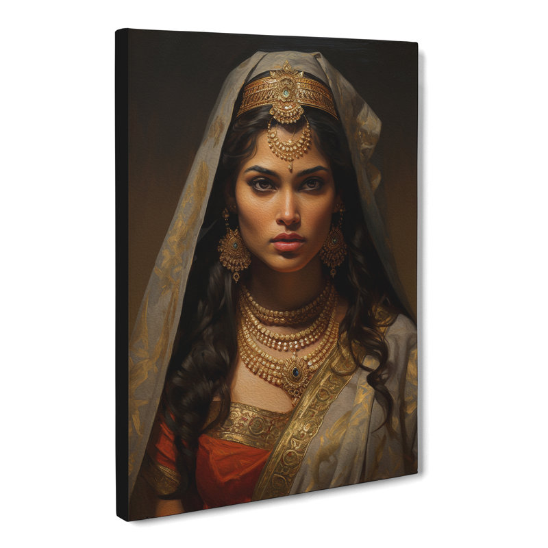 Indian Woman Baroque - No Frame Print, 60cm H x 40cm W x 3cm D
