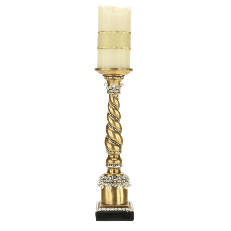 14.25" Resin Tabletop Candlestick