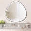 Miroir de salle de bain à cadre gris en bronze à canon, 32 X po, à intensité variable et brouillard avec température de couleur réglable Sens de la mode