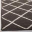 Tapis géométrique en laine / coton tissé à la main et à plat Mccall - brun / ivoire-252461535