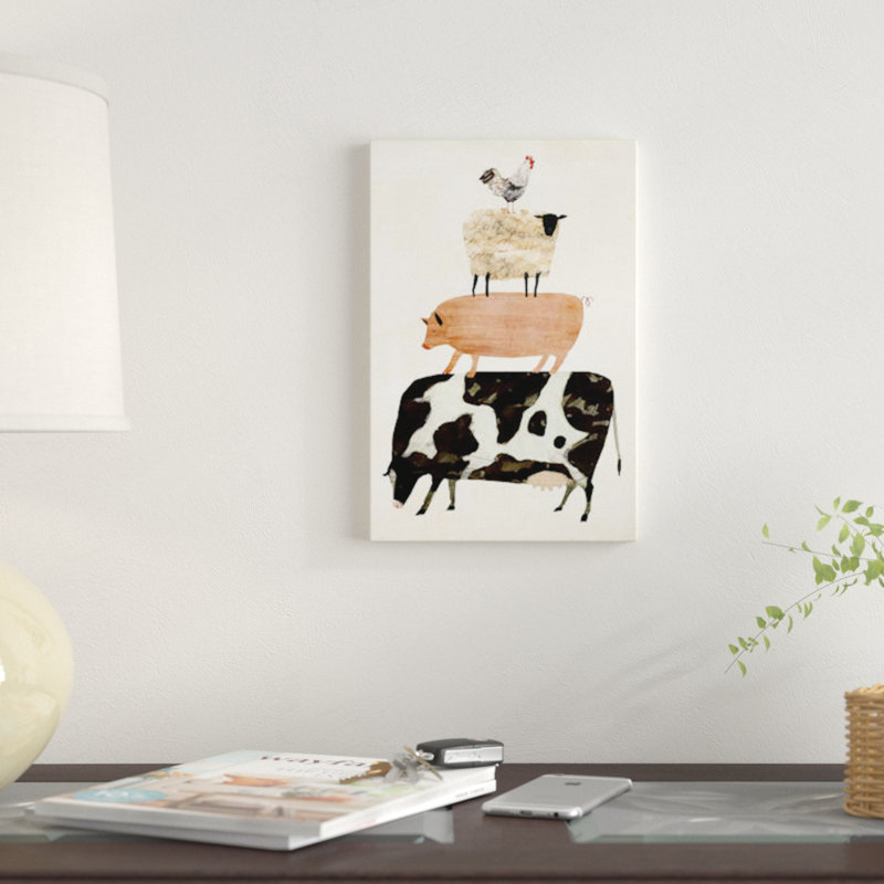 «Barnyard Buds III», impression sur toile, H 12 po x l 8 po x P 0,75 po, Toile tendue, Pas de tapis
