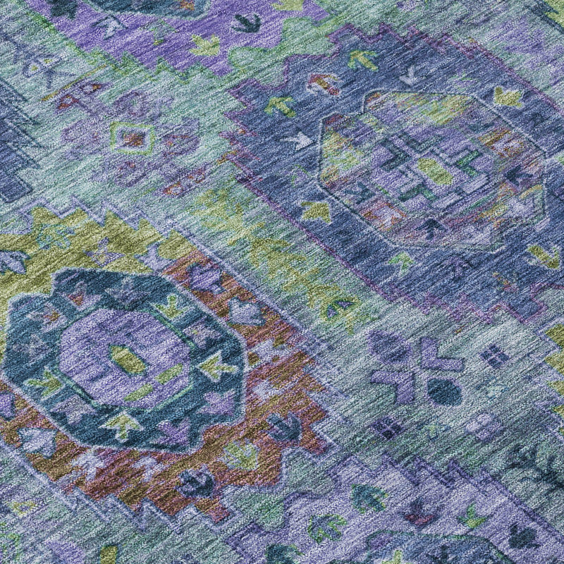 Machine Washable Indoor/Outdoor Bernadette ACN2228 Panel Rug, Rectangle 10' x 14'