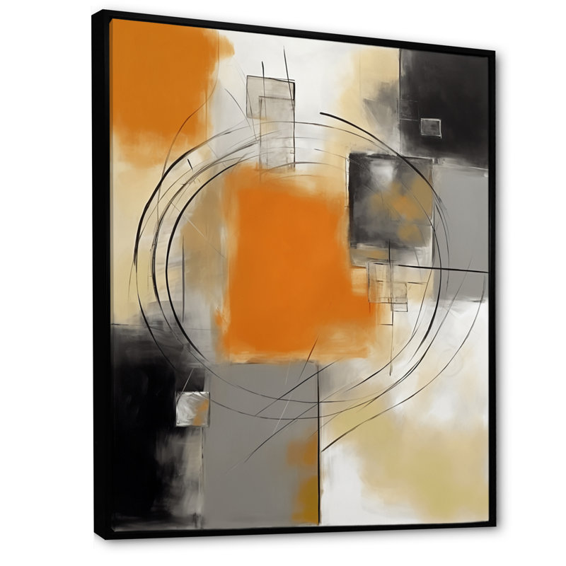 «Coggin Exploration Abstracted Patterns III», reproduction d'art sur toile, H 20 po x l 12 po x P 1 po, Cadre flottant noir