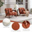 Chaise de salon moderne avec revêtement en tissu Sherpa orange-1390888947